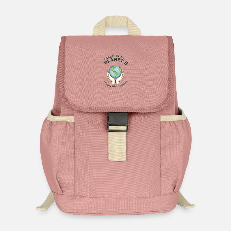 There Is No Planet B – Protect What Matters - Kids’ Recycled Backpack - canyon pink