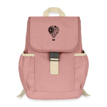 Un ballon à air chaud - Sac à dos enfant recyclé - rose poudré - Devant