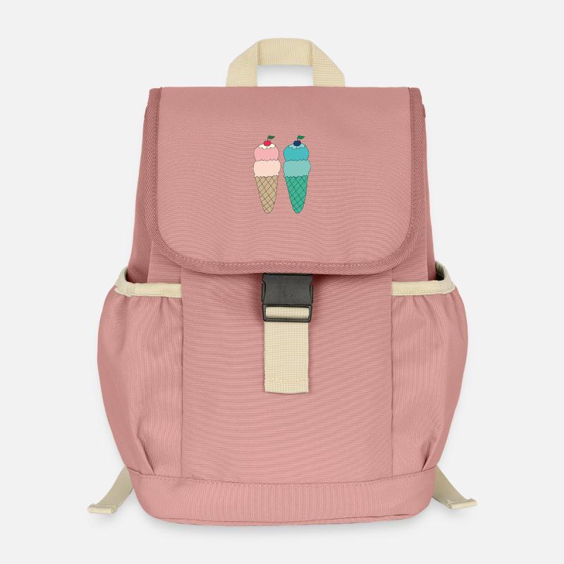 Eisvariationen 2 fach - Kinder Recycelter Rucksack - Altrosa