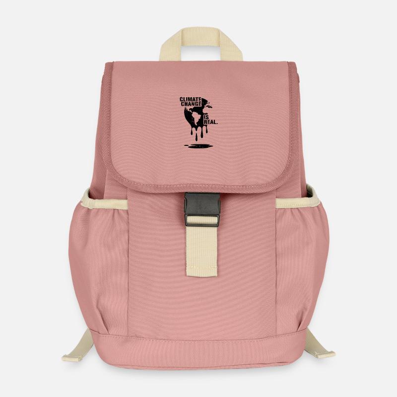 CLIMATE CHANGE IST REAL - Kinder Recycelter Rucksack - Altrosa