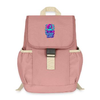 Glitch up your life! Cyborg Woman - Kids’ Recycled Backpack - canyon pink - Front
