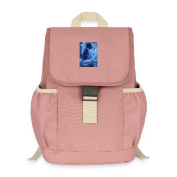 Fantasy Azurblaue Flamme - Kinder Recycelter Rucksack - Altrosa - Vorne