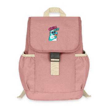 Chill Out Yeti - Kinder Recycelter Rucksack - Altrosa - Vorne