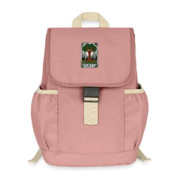 Emblème de l’Arbre Runique d’Yggdrasil - Sac à dos enfant recyclé - rose poudré - Devant
