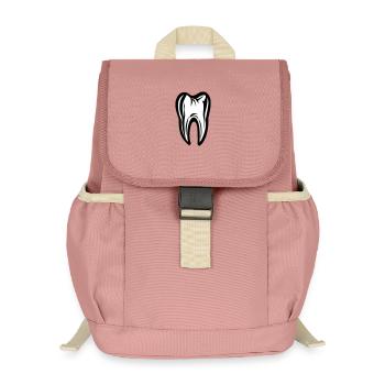 Zahn Symbol Zahnarzt - Kinder Recycelter Rucksack - Altrosa - Vorne