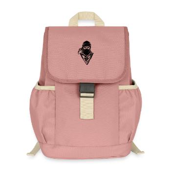 Ninja - Face - Kids’ Recycled Backpack - canyon pink - Front