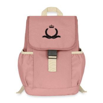Verzierter Lorbeerkranz mit Krone - Kinder Recycelter Rucksack - Altrosa - Vorne