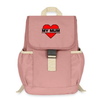 Liebe dein Herz 025 - Kinder Recycelter Rucksack - Altrosa - Vorne