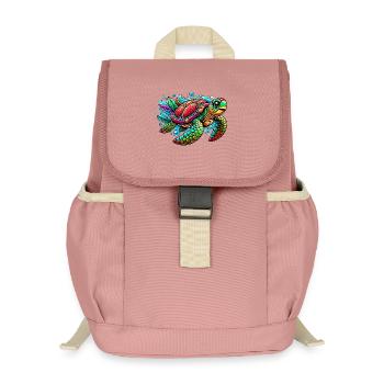 Schildkröte - Kinder Recycelter Rucksack - Altrosa - Vorne