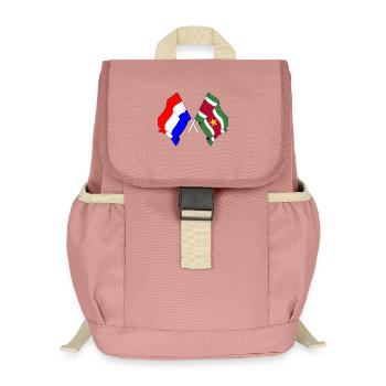 Flag of the Netherlands and flag Suriname - Kids’ Recycled Backpack - canyon pink - Front