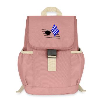 Flag music tone flag Greece - Kids’ Recycled Backpack - canyon pink - Front