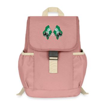 Two flags East Flanders Belgium - Kids’ Recycled Backpack - canyon pink - Front
