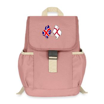 City of London & Great Britain Flaggen - Kinder Recycelter Rucksack - Altrosa - Vorne