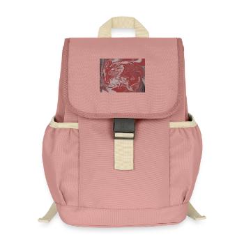 Marmorwirbel Rotgrau - Kinder Recycelter Rucksack - Altrosa - Vorne
