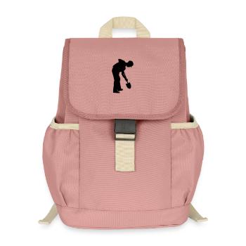 Travailleur au sol – Équipe de creusement - Sac à dos enfant recyclé - rose poudré - Devant