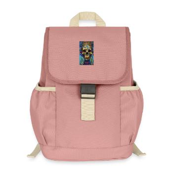 Beautiful fantasy Skull - Kids’ Recycled Backpack - canyon pink - Front