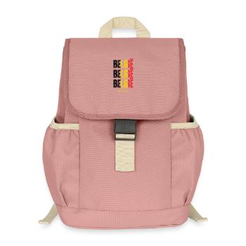 Fierté belge, drapeau de la Belgique - Sac à dos enfant recyclé - rose poudré - Devant