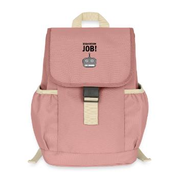 I'm stealing your job soon! - Kids’ Recycled Backpack - canyon pink - Front