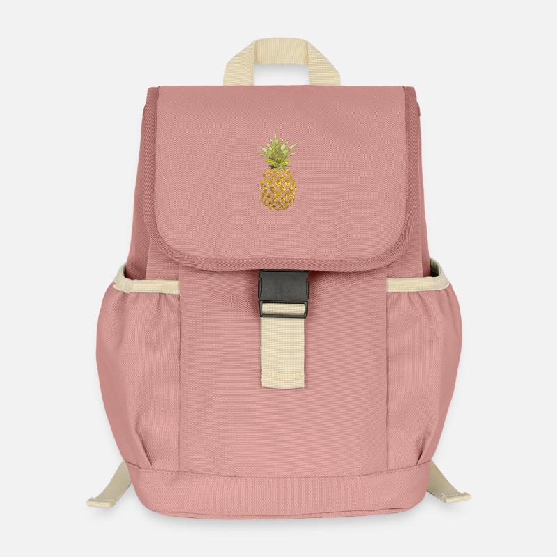 Ananas - Kinder Recycelter Rucksack - Altrosa