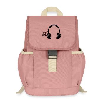 Kopfhörer headphones - Kinder Recycelter Rucksack - Altrosa - Vorne