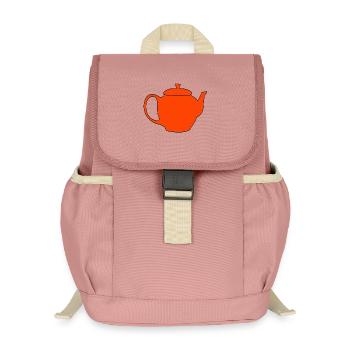 Teekanne Tee Kanne Frühstück Genuss Getränk - Kinder Recycelter Rucksack - Altrosa - Vorne