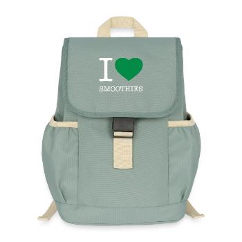 I LOVE SMOOTHIES - Kinder Recycelter Rucksack - Nebelgrün - Vorne