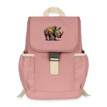 Rhinoceros - Kids’ Recycled Backpack - canyon pink - Front