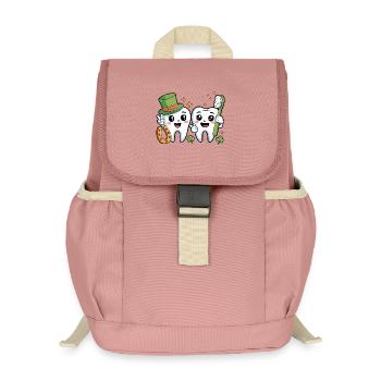 Funny Dentist St Patricks Day - Kids’ Recycled Backpack - canyon pink - Front