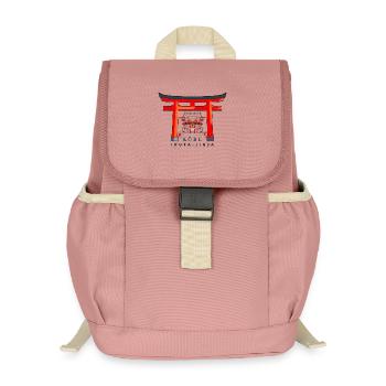 Kobe, Japan, Torii Shrine Ikuta- jinja, drawing - Kids’ Recycled Backpack - canyon pink - Front