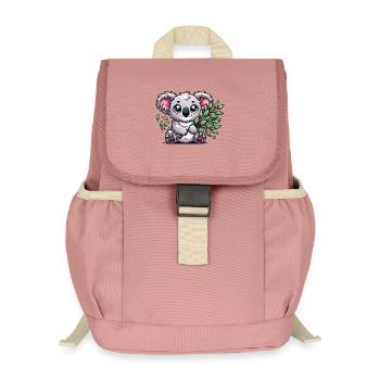 Der niedliche Koala mit einem Eukalyptus Strauß - Kinder Recycelter Rucksack - Altrosa - Vorne