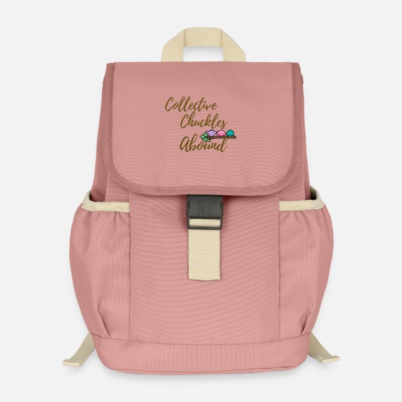 Collective chuckles abound communism - Kids’ Recycled Backpack - canyon pink