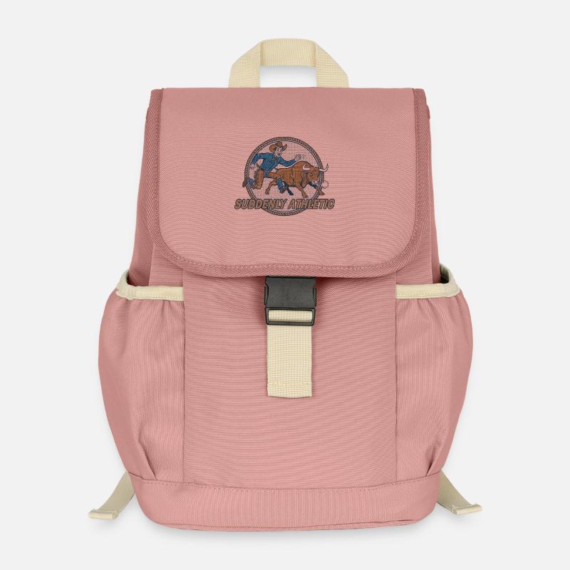 Plötzlich Athletisches Rodeo - Kinder Recycelter Rucksack - Altrosa