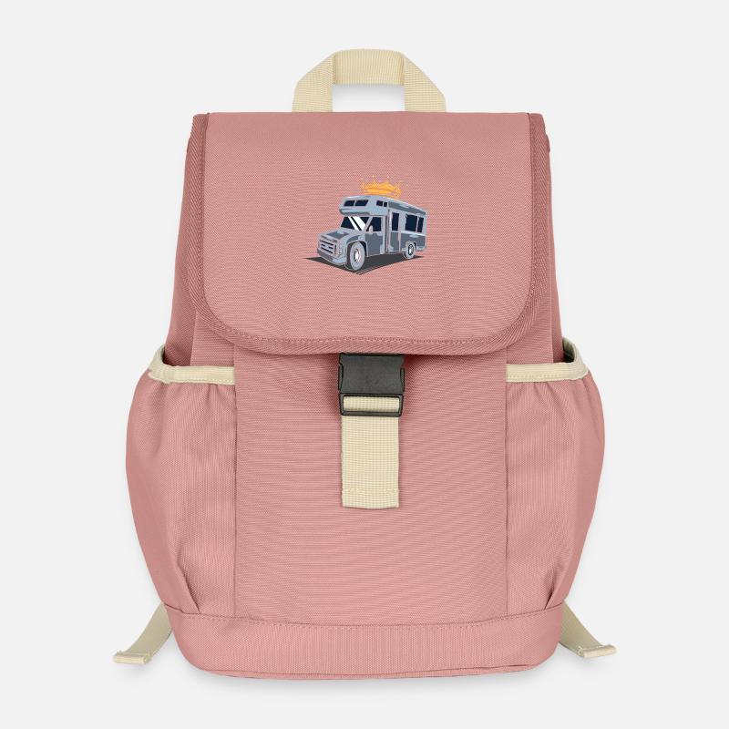 Camper / Caravan / Camping - Kids’ Recycled Backpack - canyon pink