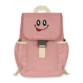 augen smiley zunge - Kinder Recycelter Rucksack - Altrosa - Vorne