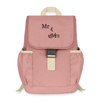 Mr and Mrs - Kids’ Recycled Backpack - canyon pink - Front