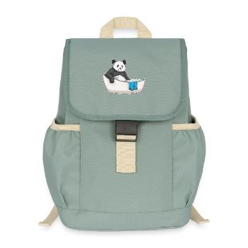 Panda Baden Badewanne - Kinder Recycelter Rucksack - Nebelgrün - Vorne