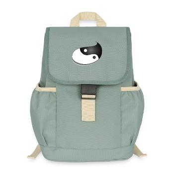 Symbole Yin-Yang en forme de goutte d’eau – Balance Design - Sac à dos enfant recyclé - vert lichen - Devant