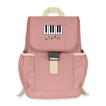 Klaviertasten_und_Notenzeichen - Kids’ Recycled Backpack - canyon pink - Front