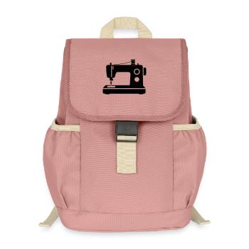 machine à coudre - Sac à dos enfant recyclé - rose poudré - Devant
