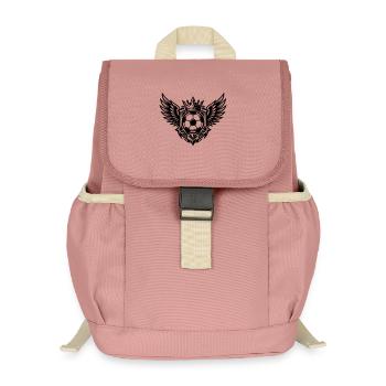 Blason de football Couronne royale - Sac à dos enfant recyclé - rose poudré - Devant