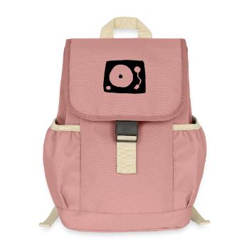 Record player - Kids’ Recycled Backpack - canyon pink - Front