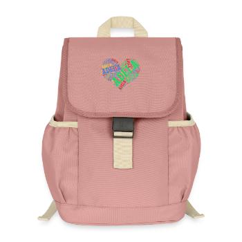 T-Shirt Adela Herz Wortwolke T-Shirt Geschenk - Kinder Recycelter Rucksack - Altrosa - Vorne
