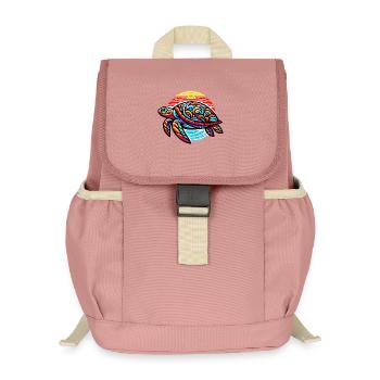 Schildkröte - Kinder Recycelter Rucksack - Altrosa - Vorne