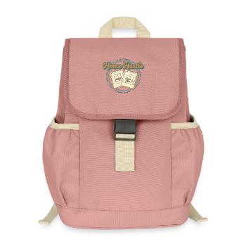 Accueil Hustle Rétro - Sac à dos enfant recyclé - rose poudré - Devant