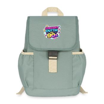 Tout droit sorti des années 90 - Sac à dos enfant recyclé - vert lichen - Devant
