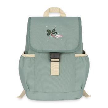 Zweig Christmas Holly mit roten Beeren - Kinder Recycelter Rucksack - Nebelgrün - Vorne