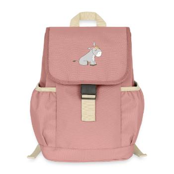 Âne royal avec couronne - Sac à dos enfant recyclé - rose poudré - Devant