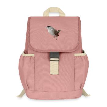 Casquette noire mâle - Sac à dos enfant recyclé - rose poudré - Devant