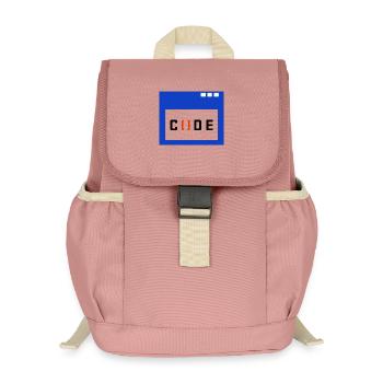 Job Coder Spruch Arbeit Arbeiter Geld Verdienen - Kinder Recycelter Rucksack - Altrosa - Vorne
