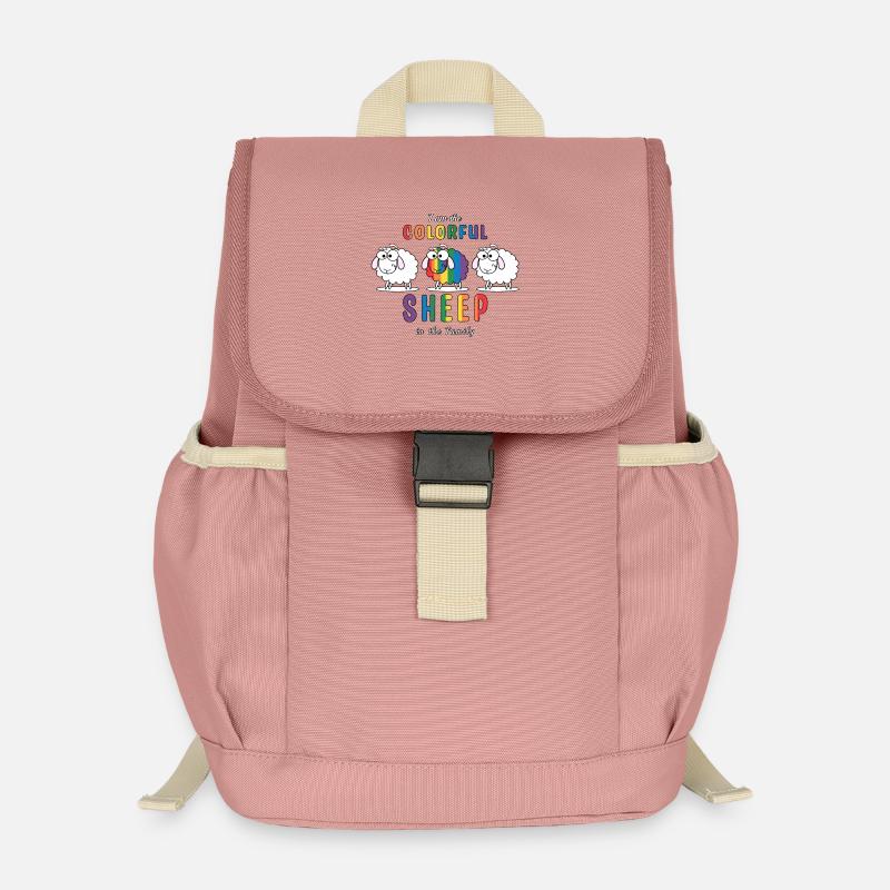 Das bunte Schaf - Kinder Recycelter Rucksack - Altrosa